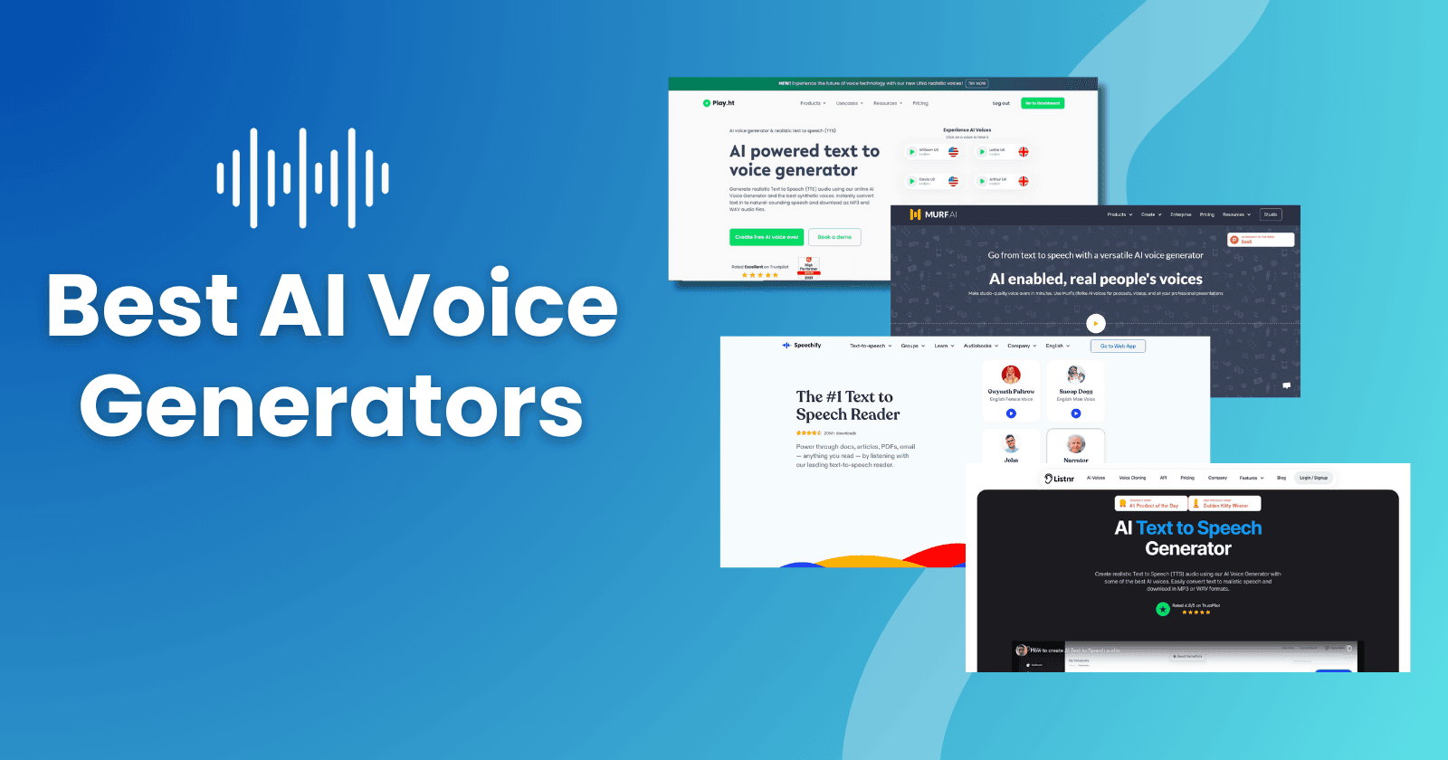 8 Best AI Voice Generators in 2023 | Eluvity